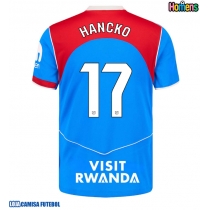Camisa de Futebol Atletico Madrid David Hancko #17 Equipamento Alternativo 2025-26 Manga Curta
